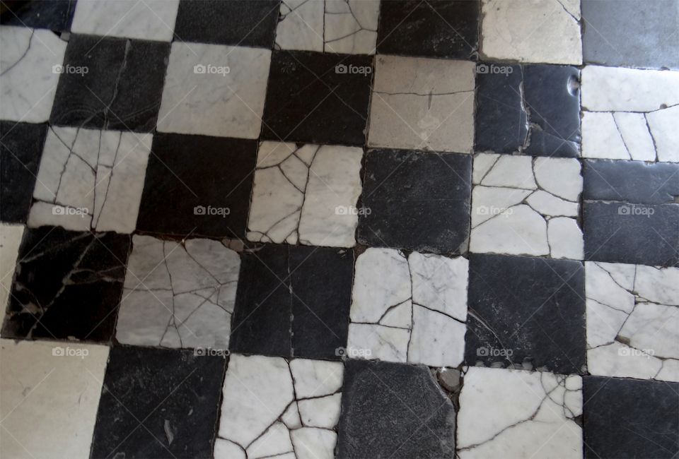 Imperfect tile floor