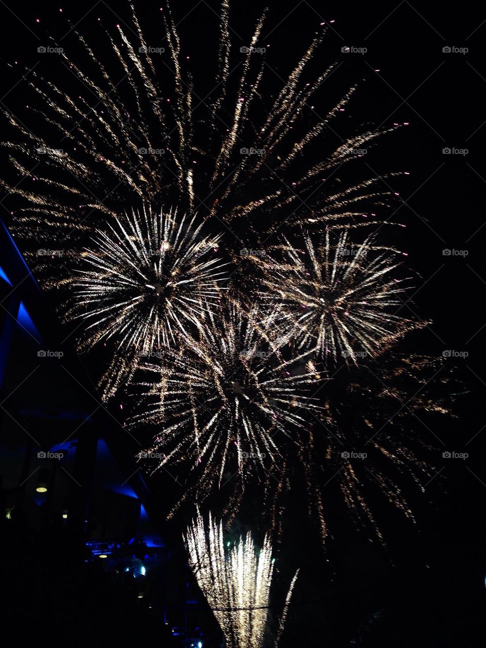 Fireworks during night