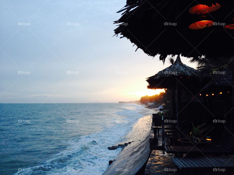 Sunset at the Beach in Mui Ne, Vietnam 