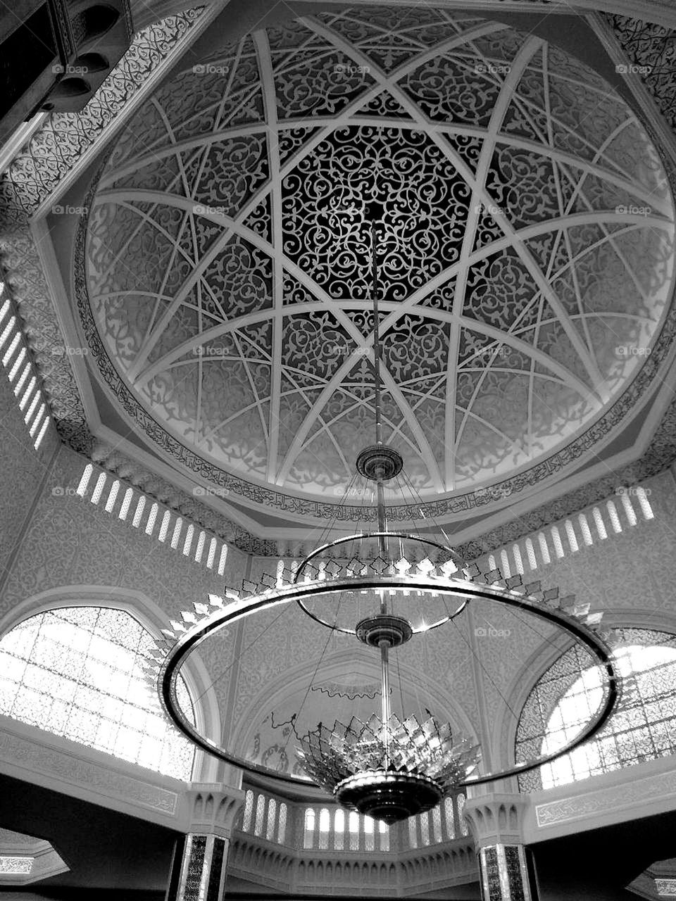 dome ceiling
in the mosque.