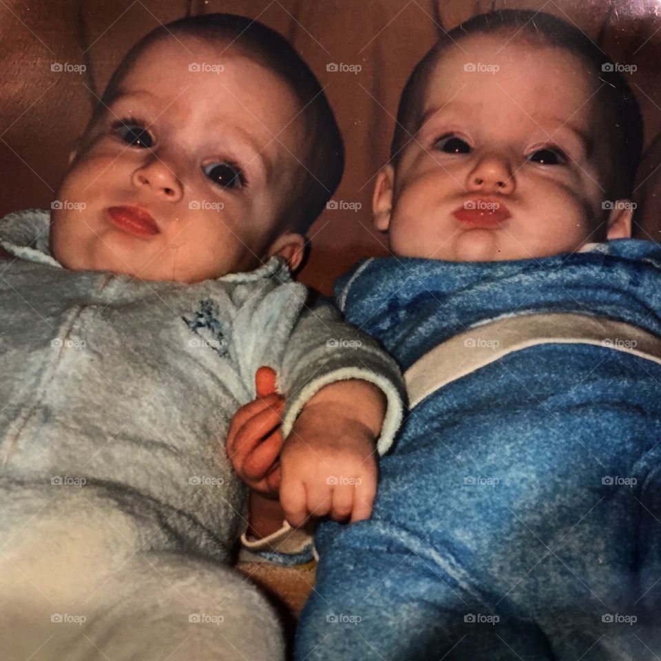 Chubby Babies. Look they're almost holding hands!