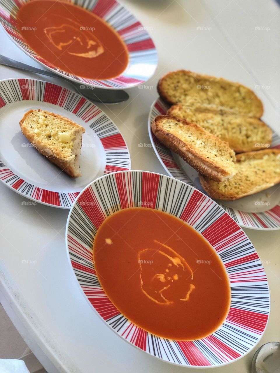 Liquid is cool. Tomato soup