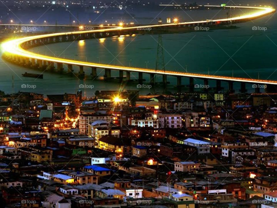 A visit to Lagos Nigeria... The third mainland bridge at night