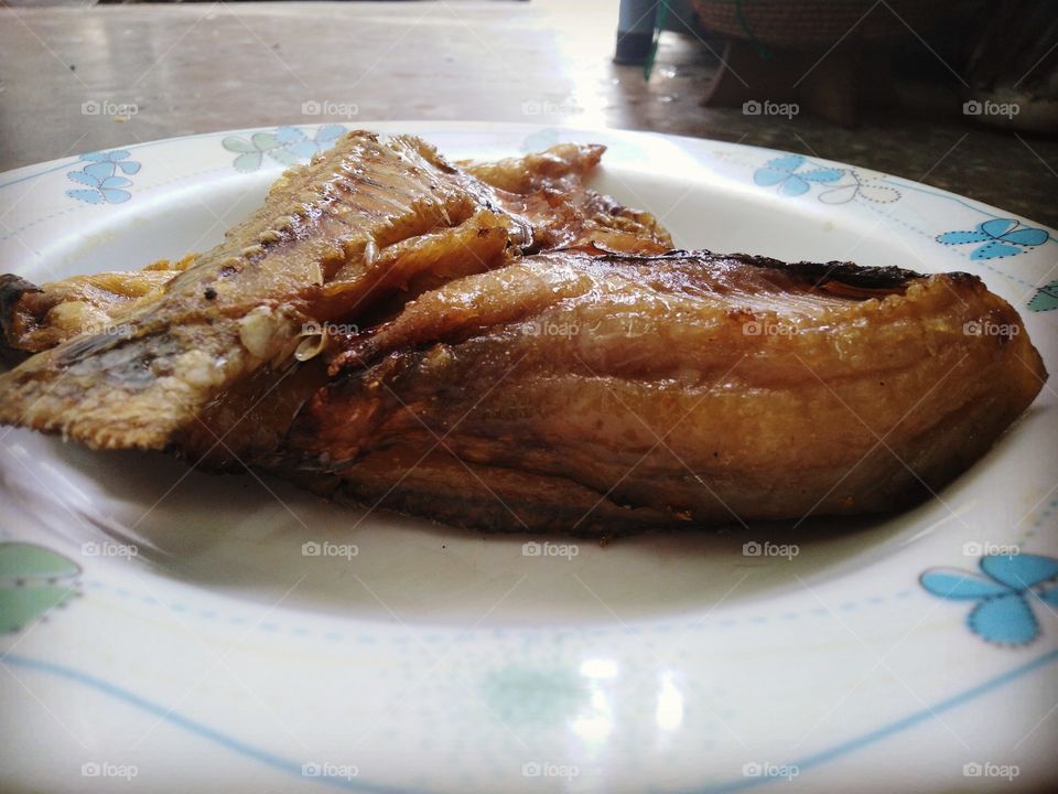 Fried fish.