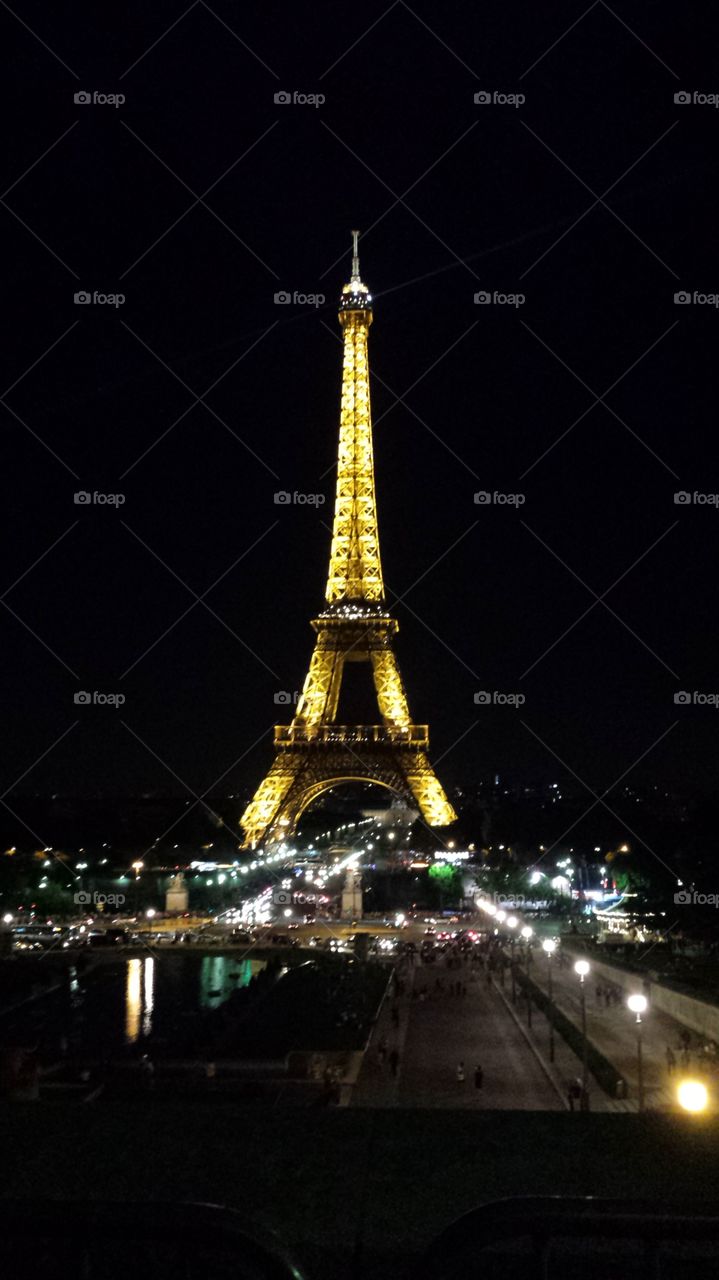 Eiffel Tower by Night - Paris FRANCE