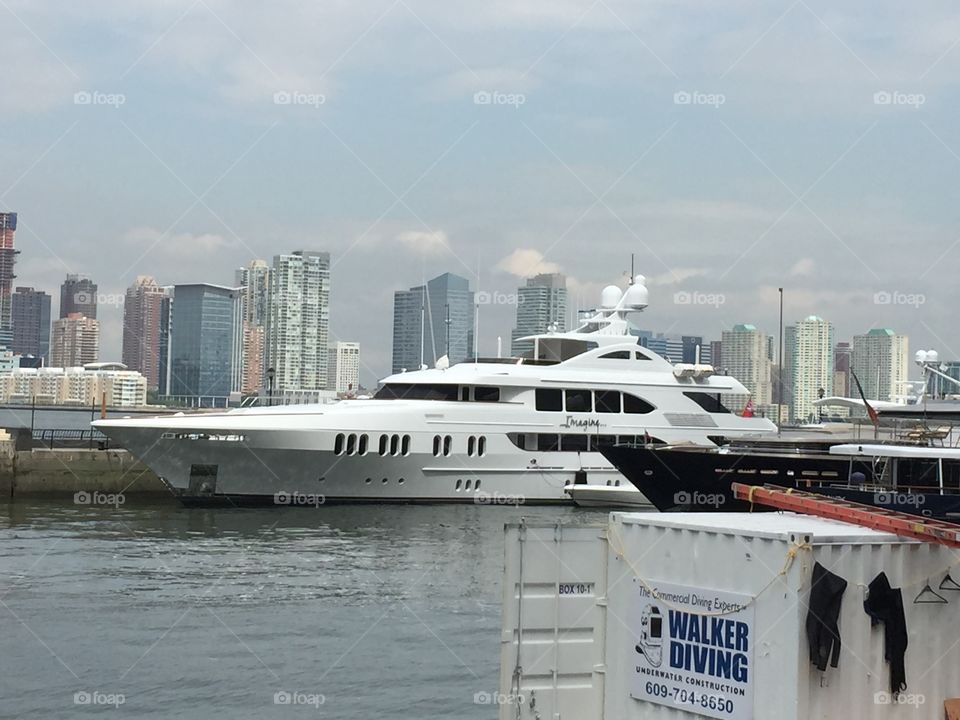 Battery Park NYC MEGA Yacht 