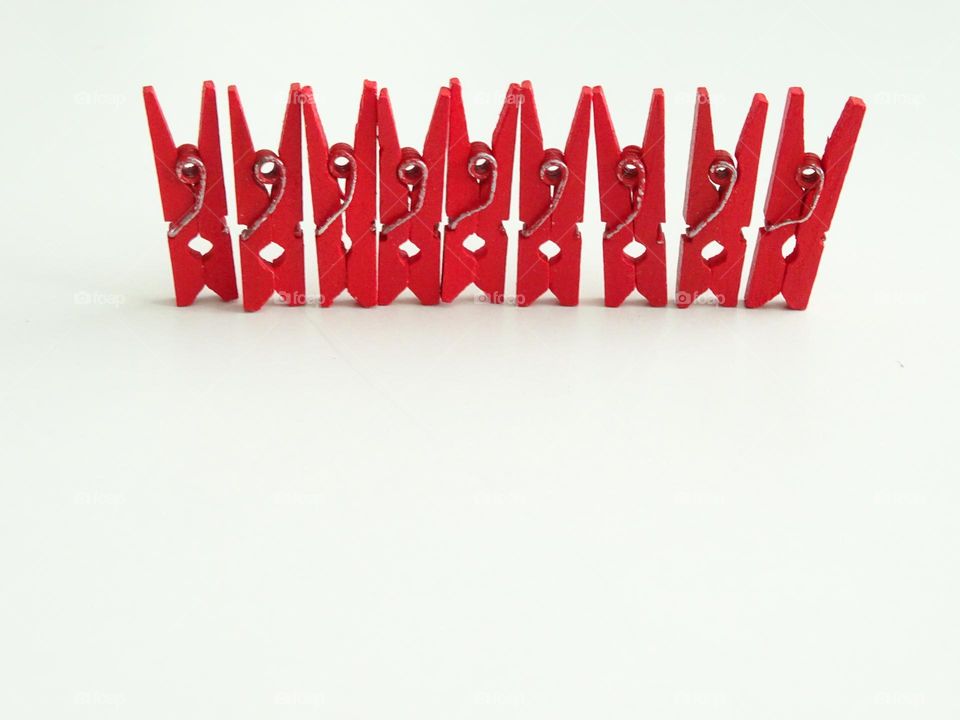 Red clothespins