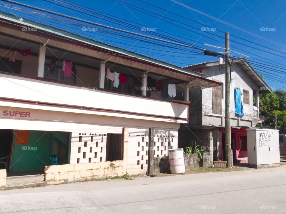 Photo from moving car traveling in Roatan, Honduras