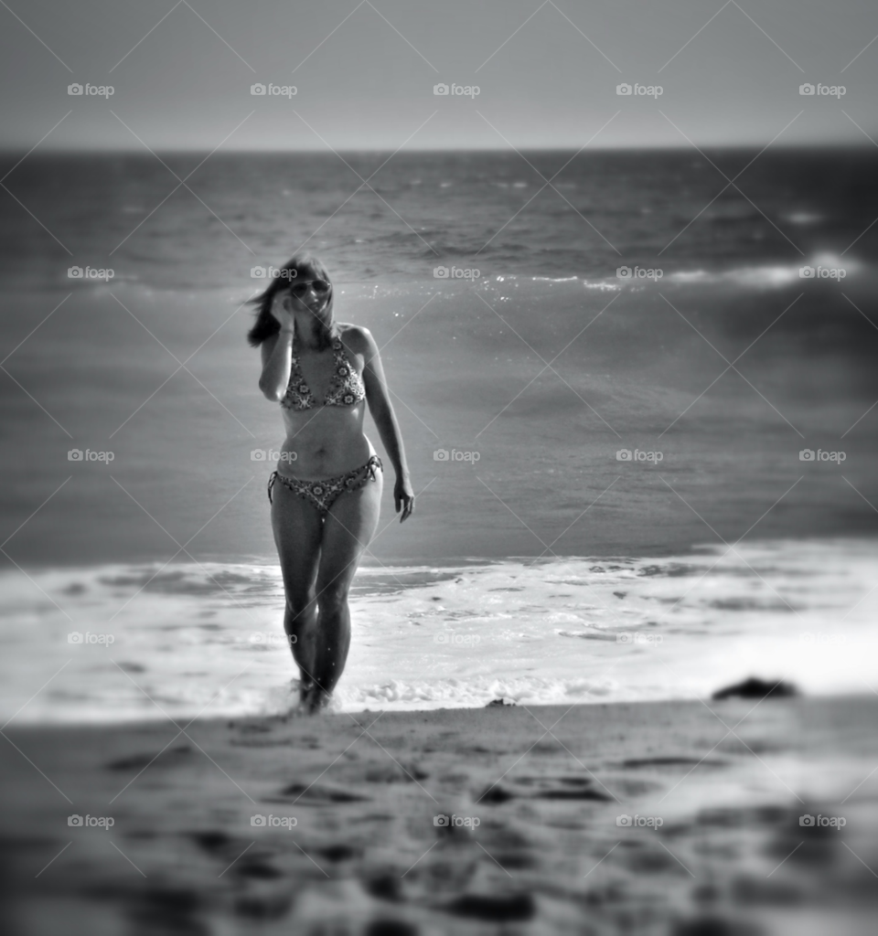 california beach ocean girl by analia