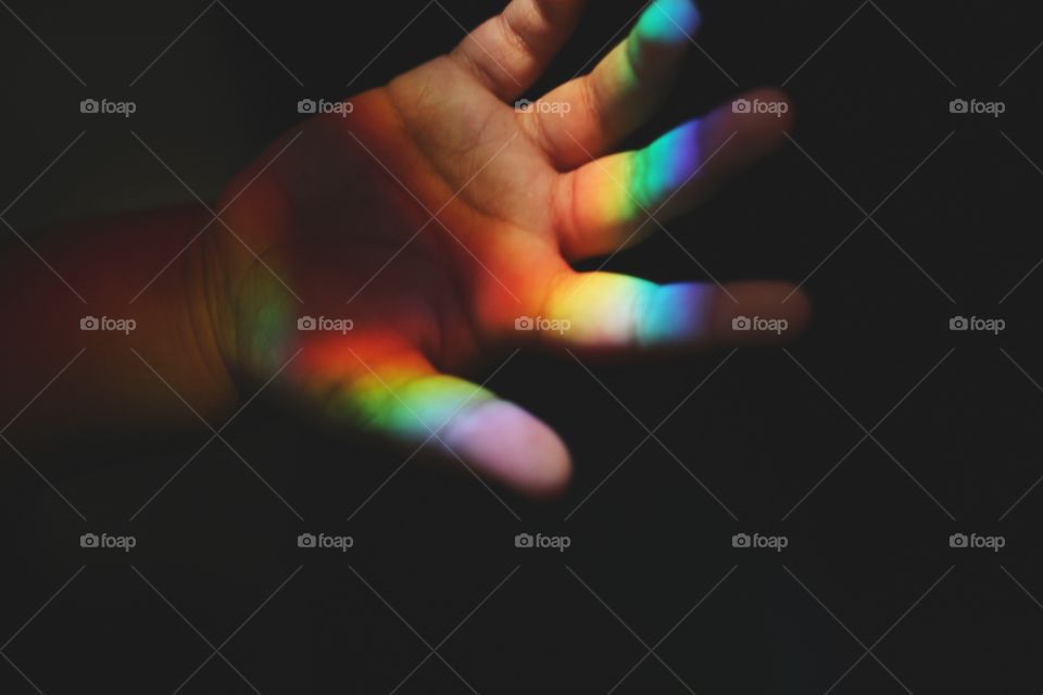 rainbow  little hand