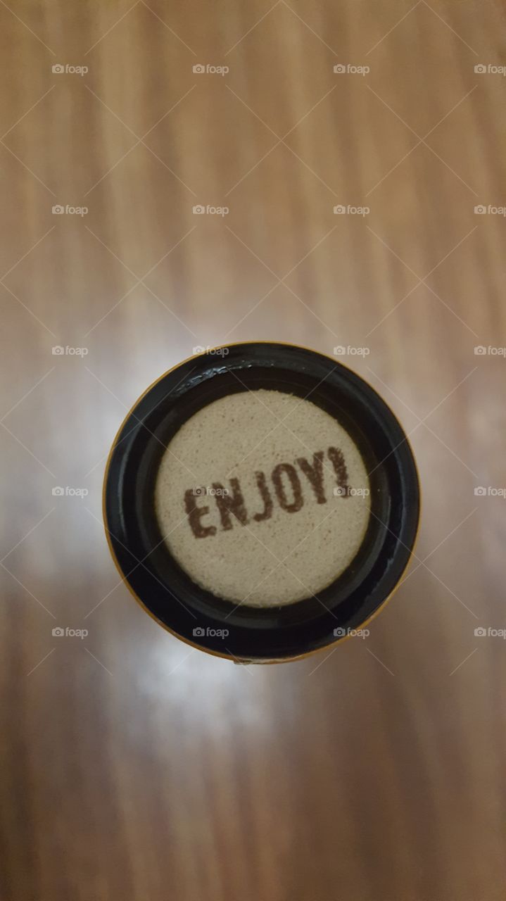 enjoy wine cork