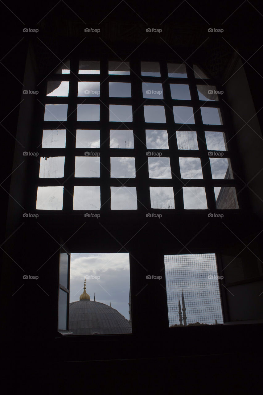 window contrast blue sky turkey by nader_esk