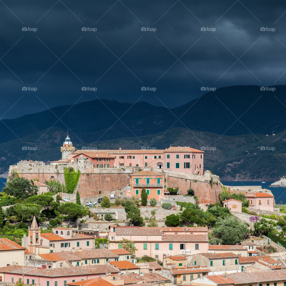 Porto Ferraio before the storm. Isola d'Elba