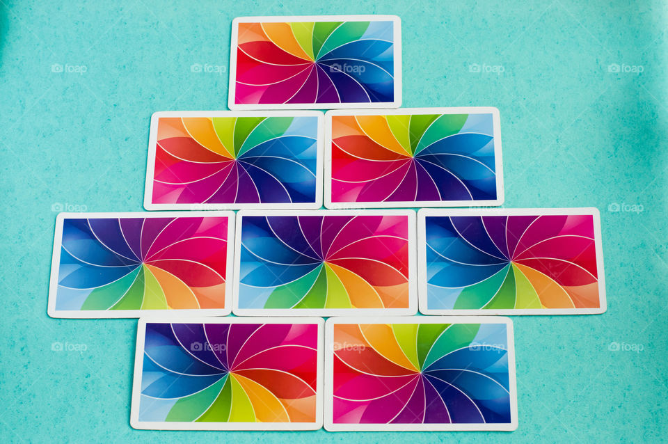 Colorful cards.