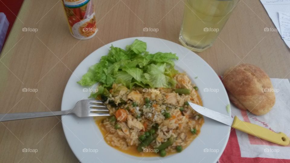 veggies and chicken risotto