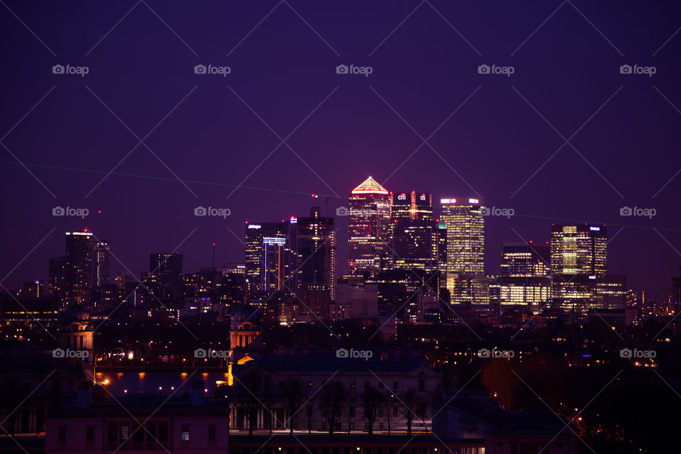 A beautiful night scene of London, United Kingdom. Artistic, colorful photo of a city.