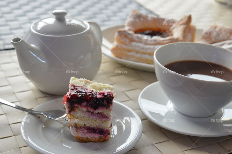 Close-up of breakfast