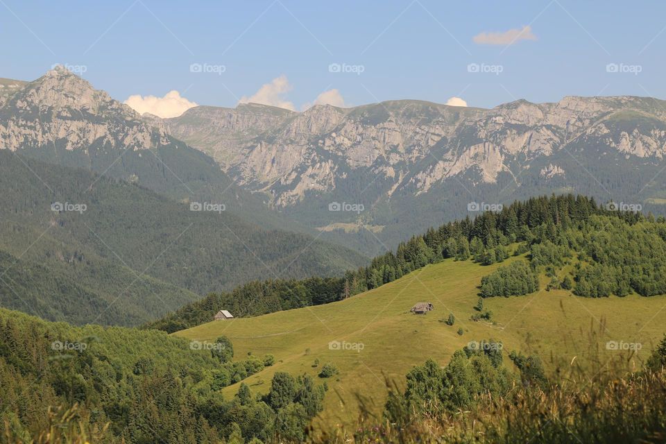 alpine landscape, Carpathian mountains in Romania