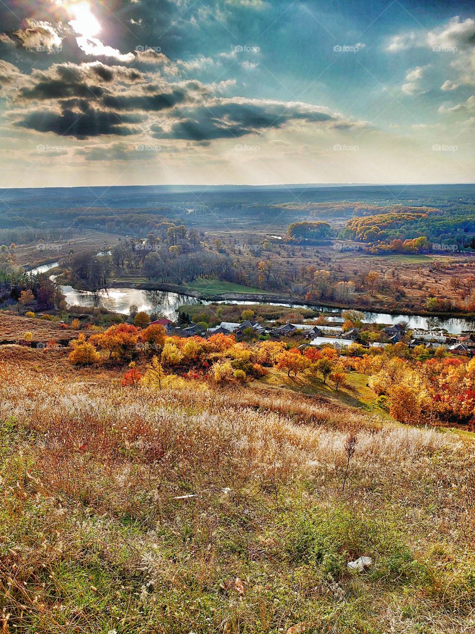 Bird's eye view of the village