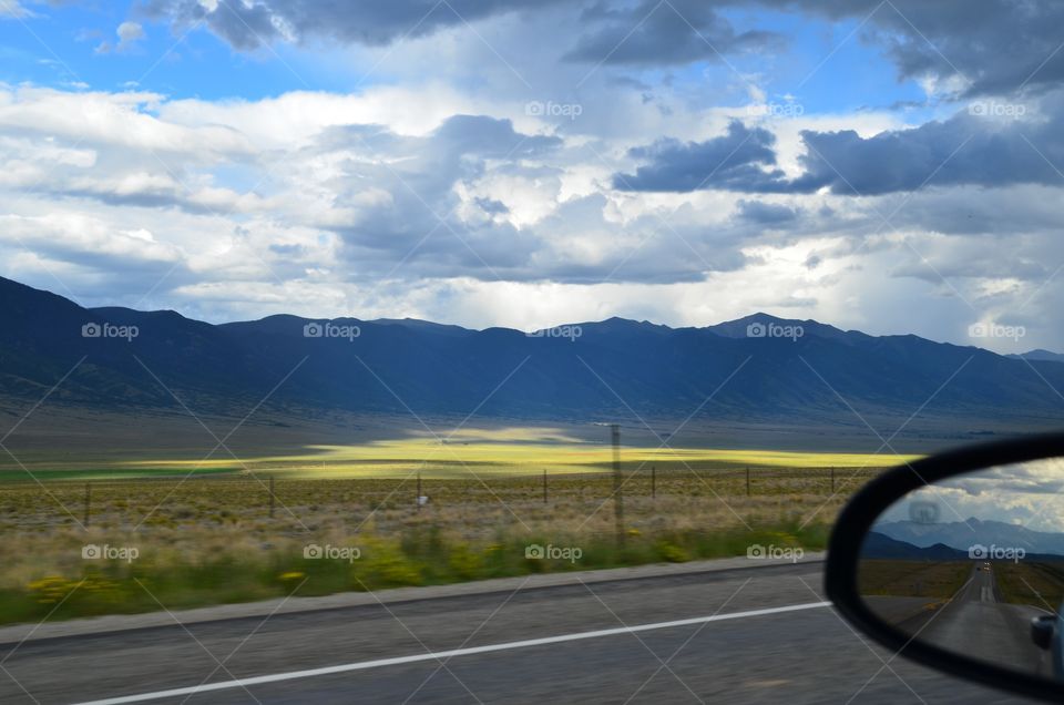 Driving in Colorado, beautiful light & clouds