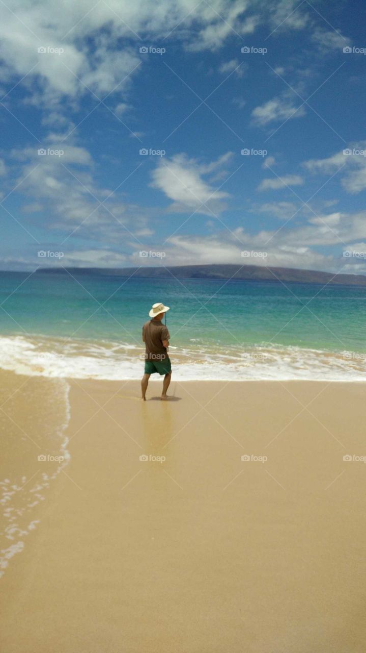 Beach fisherman