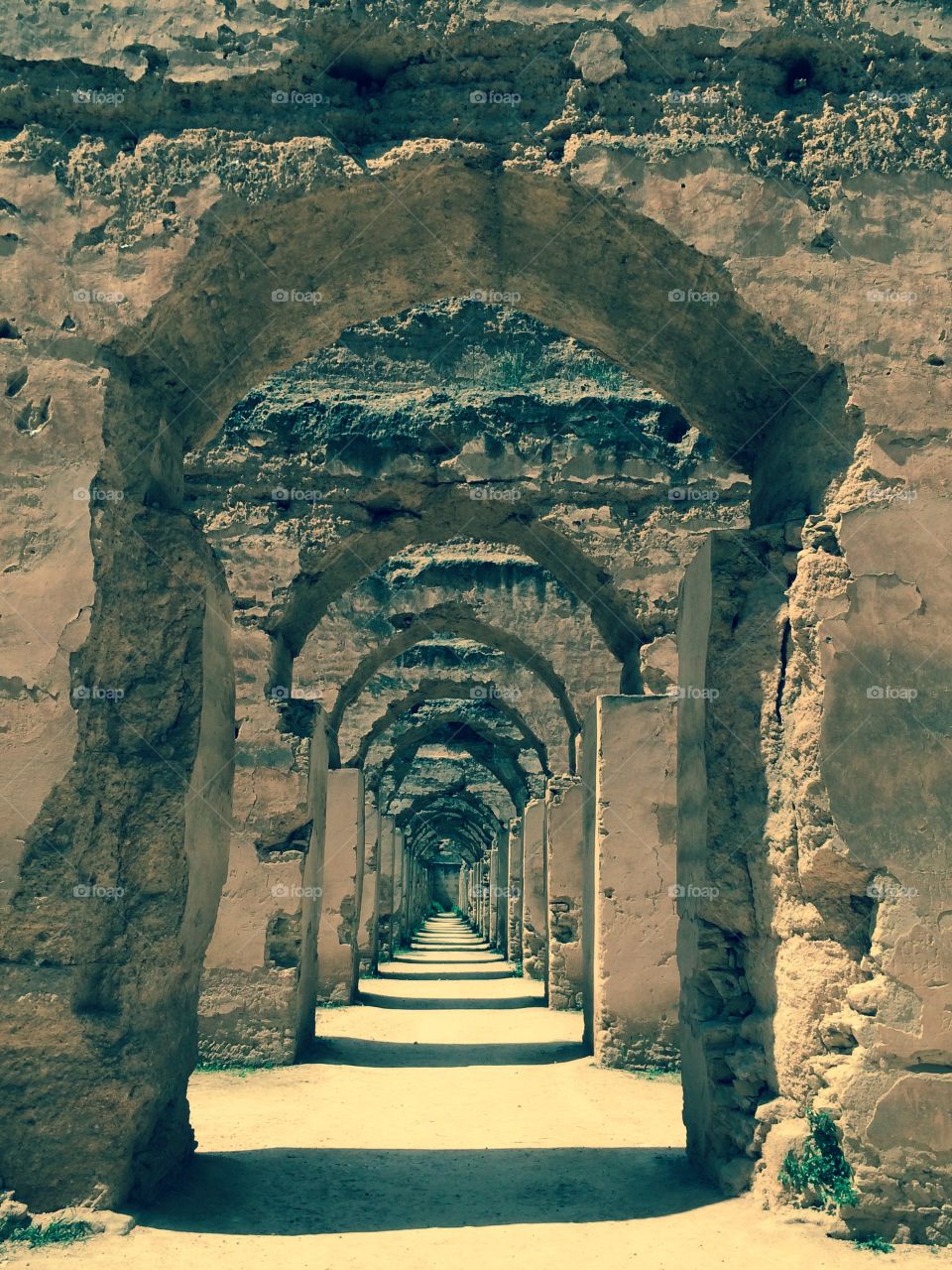 Royal Stables - Arches Perspective View in Meknes, Morocco