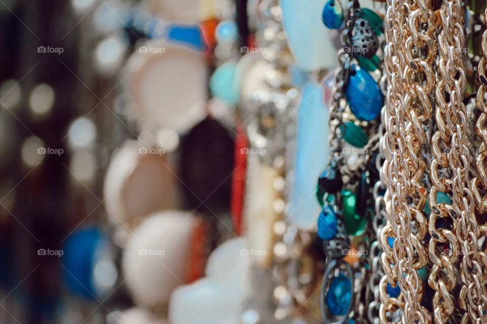 close up necklace details hanging gem