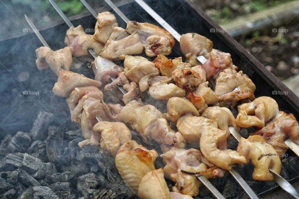 Preparation of barbecue meat