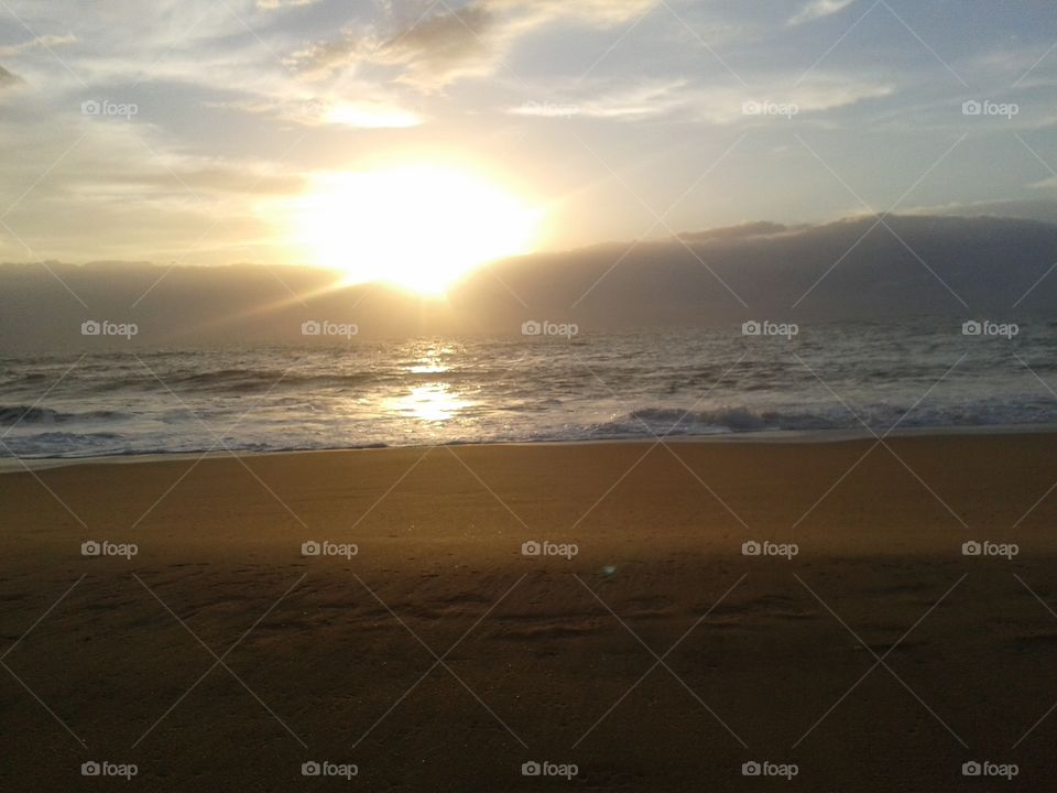 amanhecer na praia