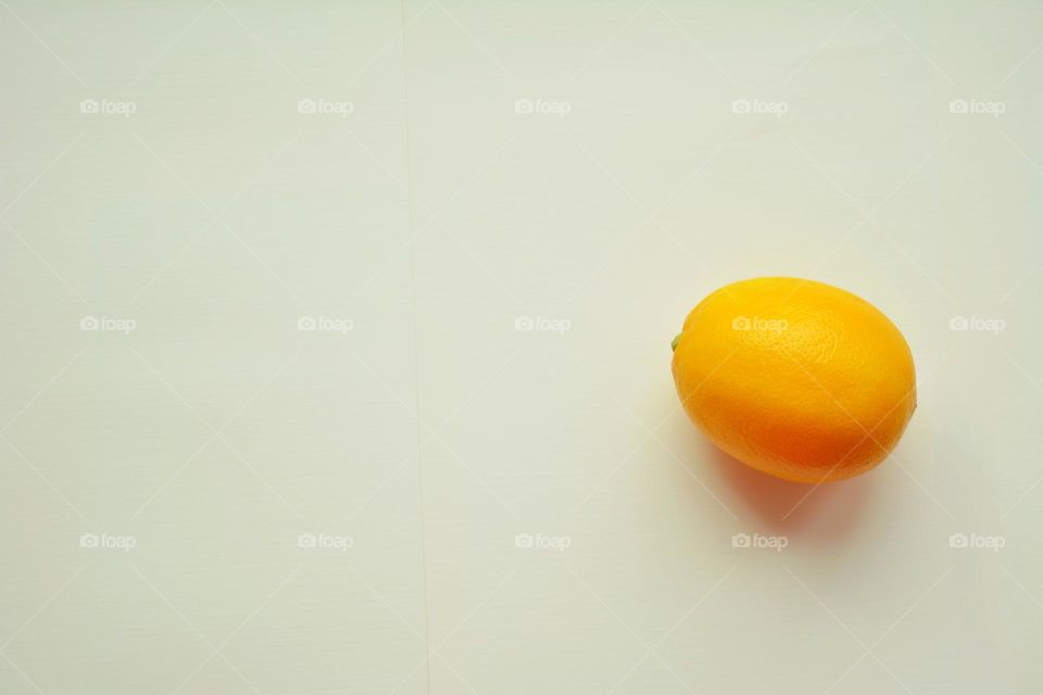 lemon on a natural background top view