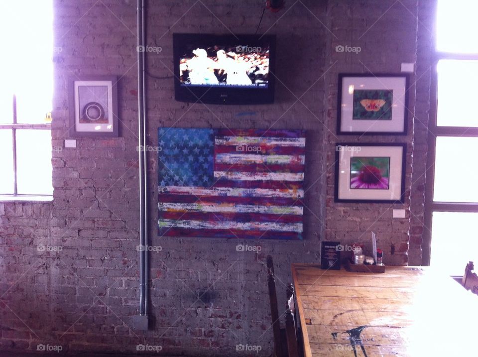 American flag painting 