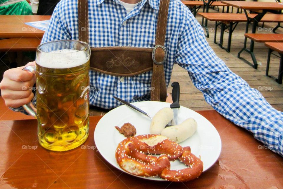 Traditional Bavarian breakfast 