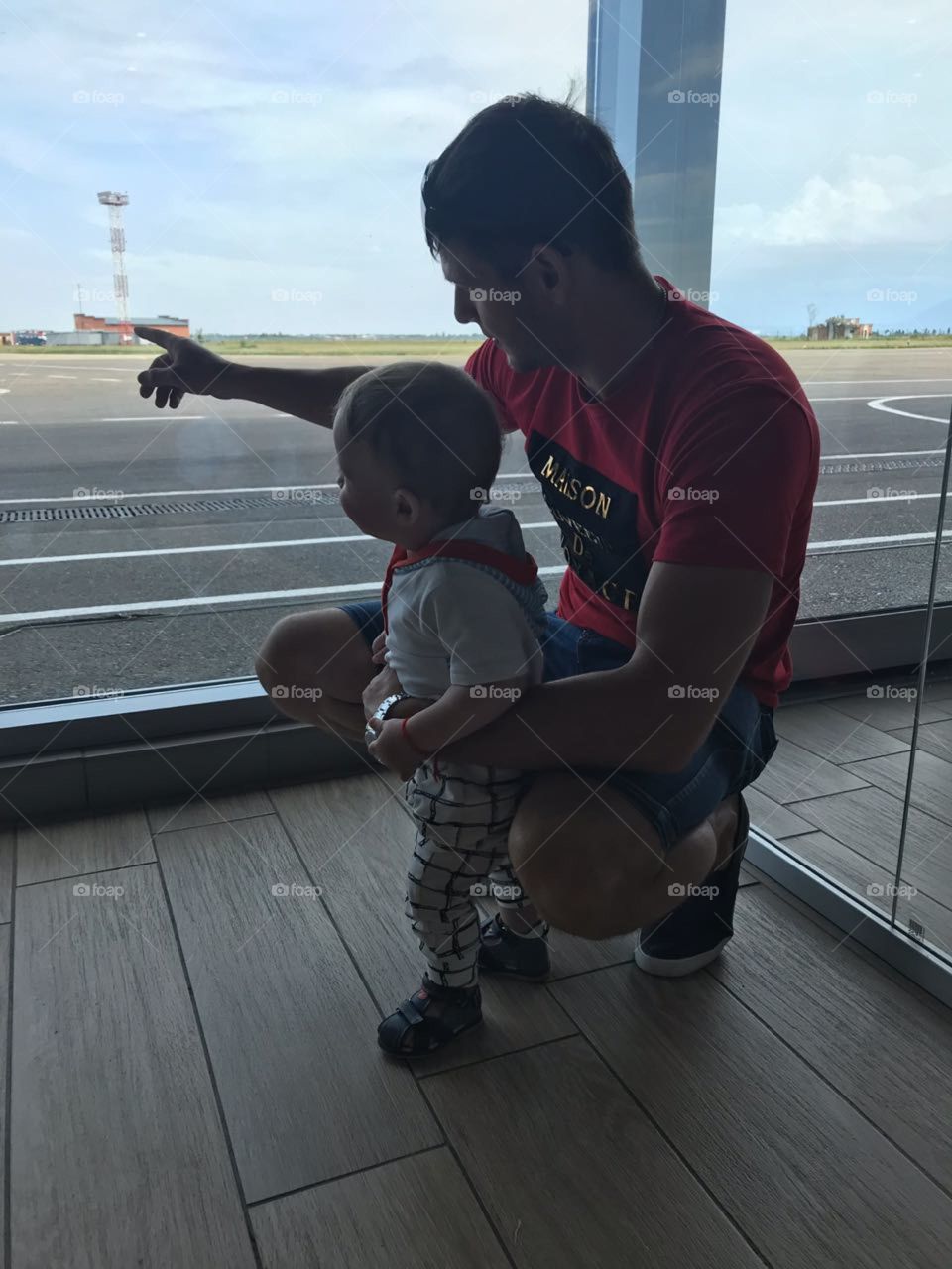 С сыночеком на самолет