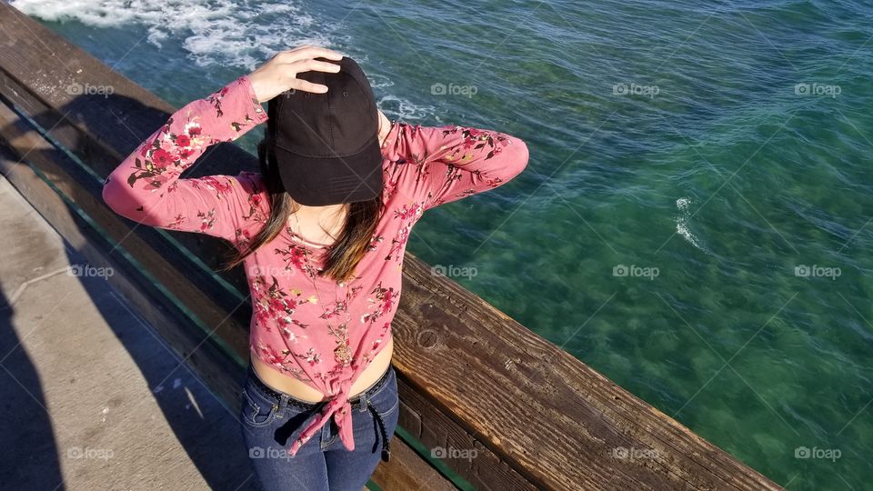 woman at the pier