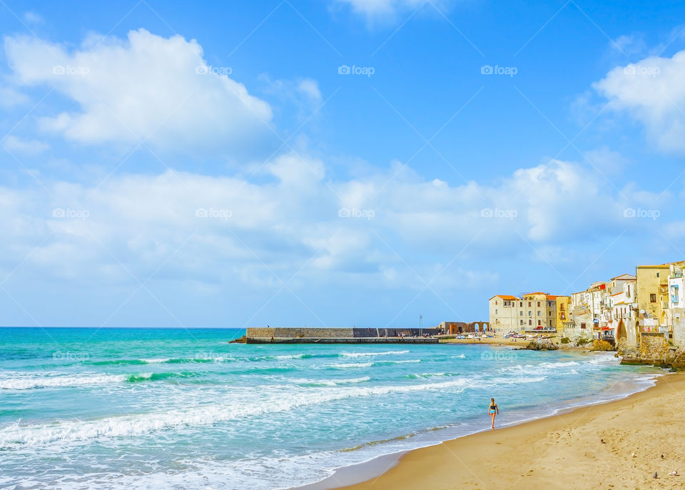 Beachfront Cefalu, Sicily, Italy 