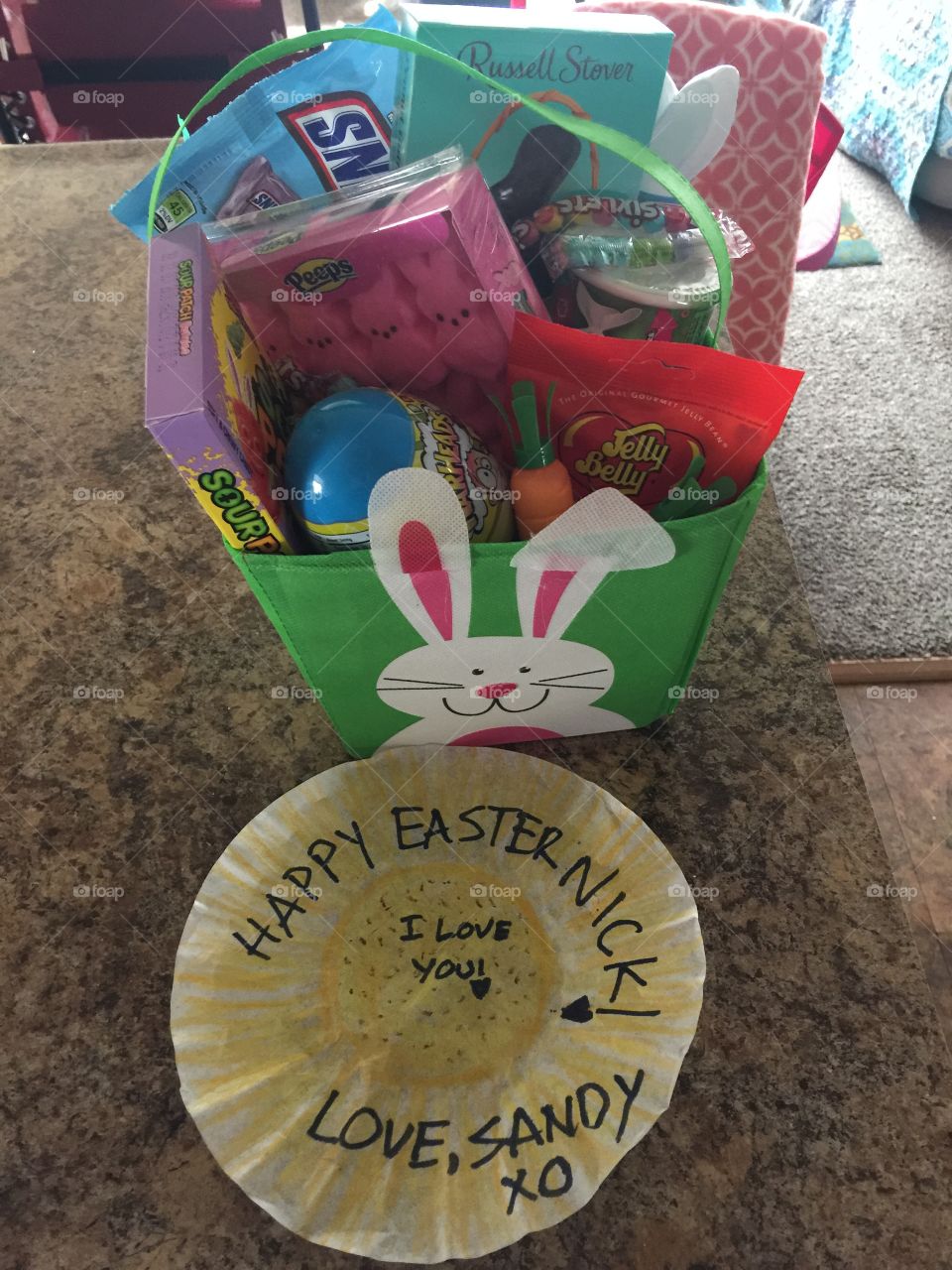 Easter basket made with love for my love but it’s a long distance relationship