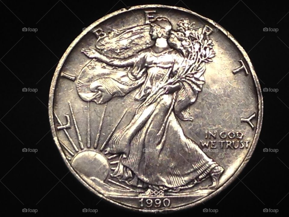 1990 American Silver Eagle. 