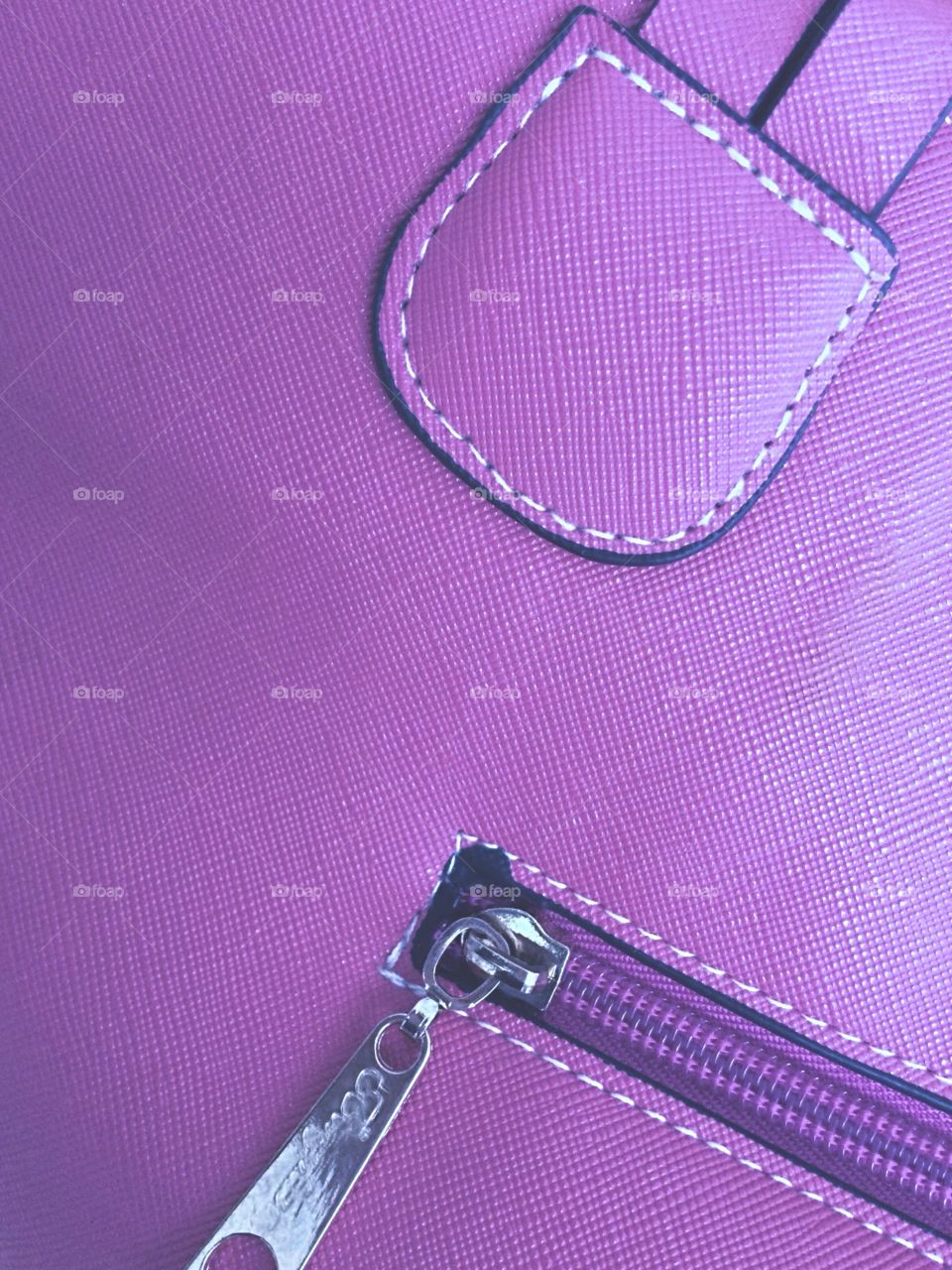 Purple purse closeup 
