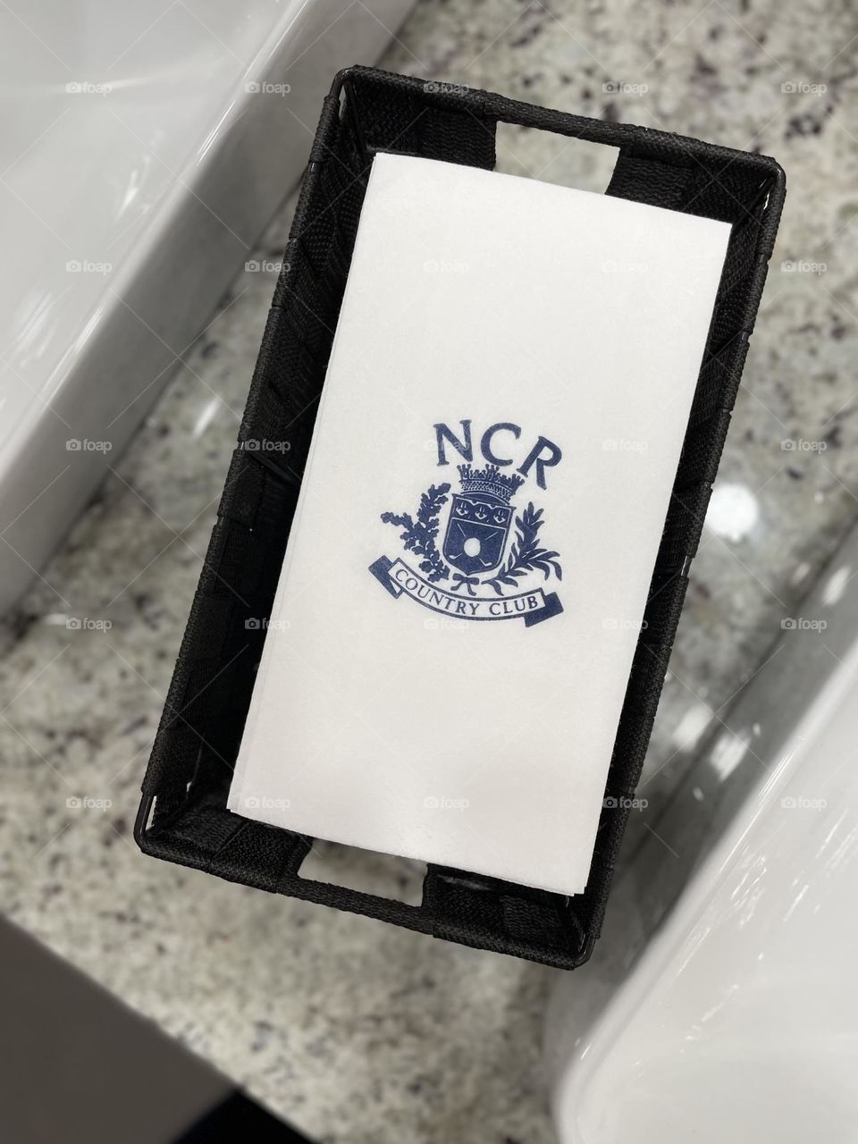 NCR country club, country club restroom, in the bathroom, towels at country clubs, NCR brand 