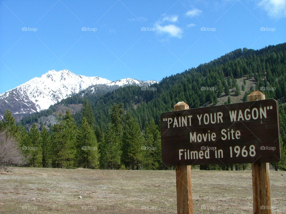 Once upon a time.. a scenic backdrop to a message from the past.  Eastern Oregon