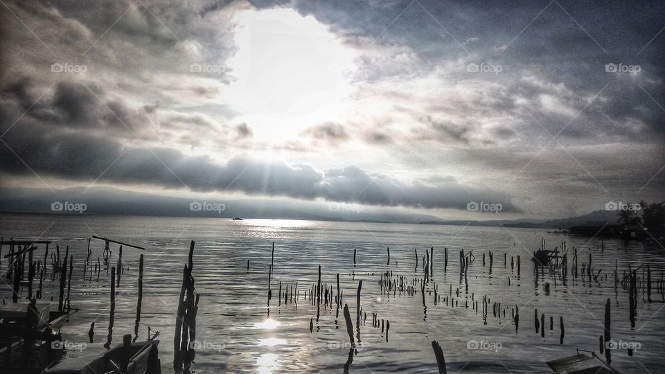 Dramatic sky over sea