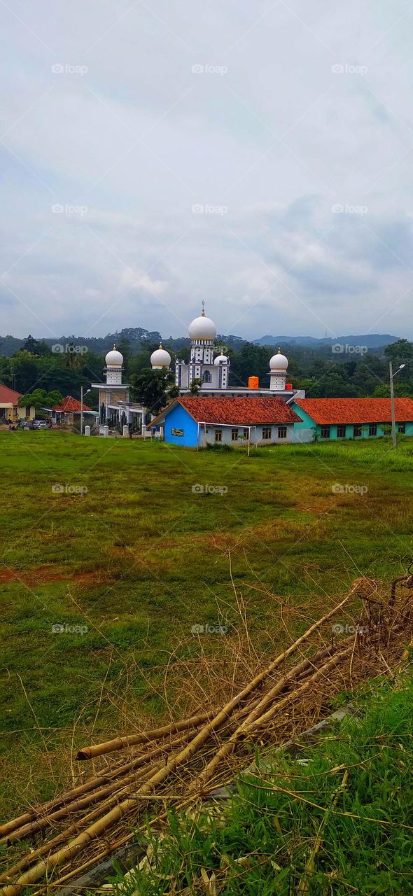 Natural scenery and buildings in the countryside