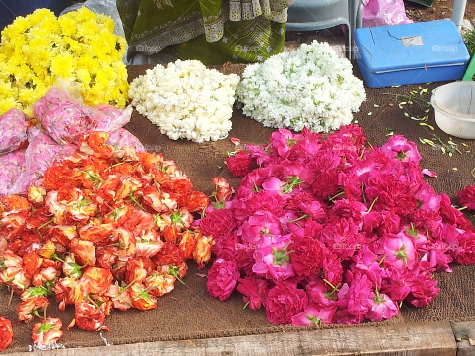 flowers in the market