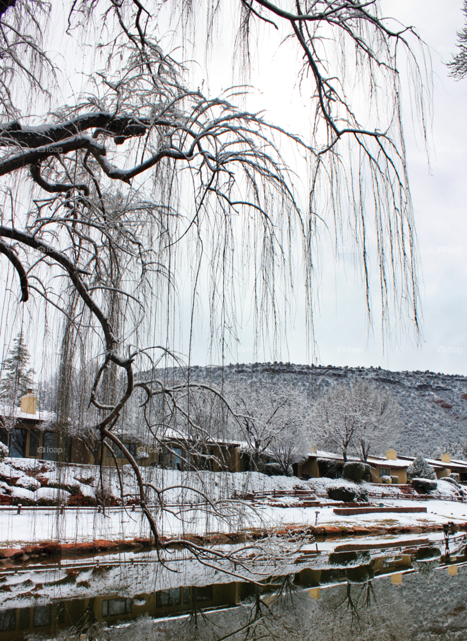 sedona snow winter landscape by stevehardley7