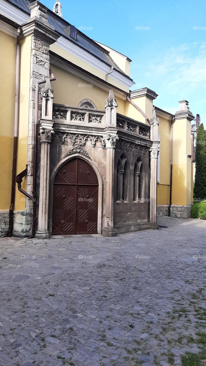 entrance to the chapel of the church of St. Peter and Paul  Ukraine