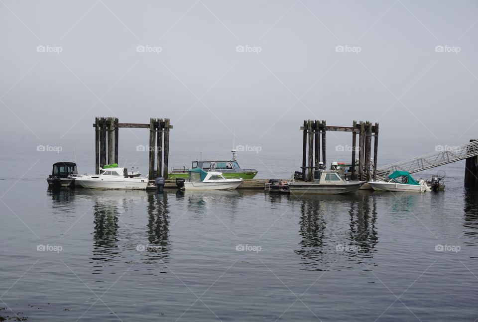 Waiting for the fog to lift to go over by water taxi to an island off Tofino 💜