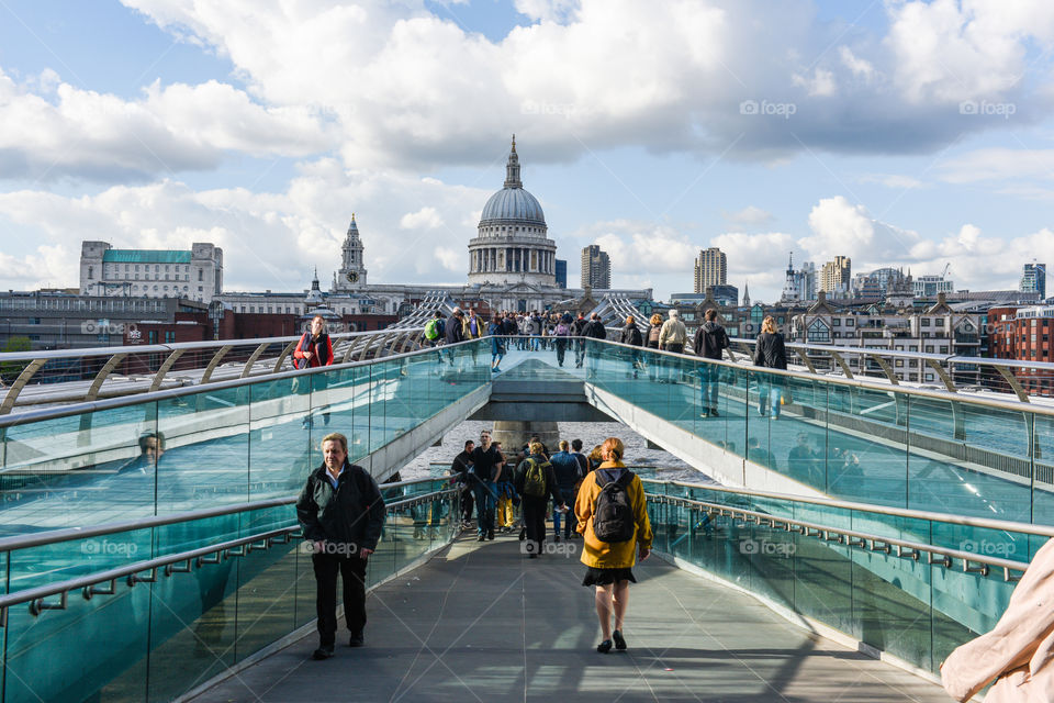 Millennium Bridge in London.