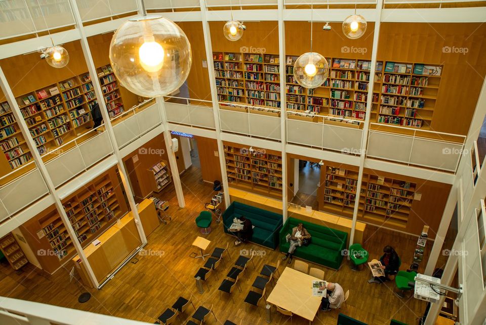 Interior of Malmo library, Sweden