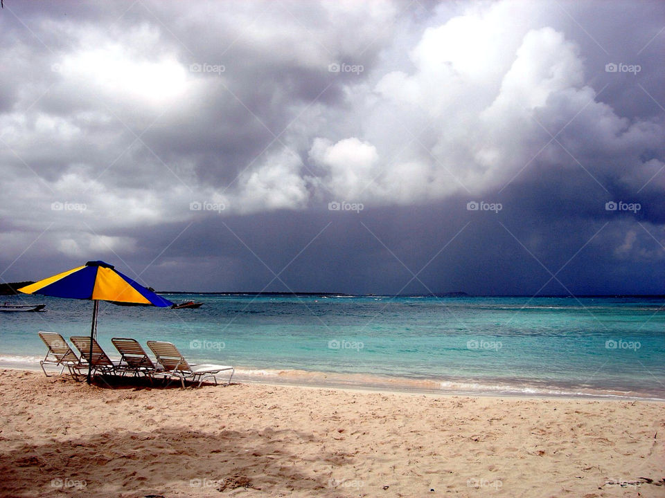 beach ocean blue water by krispett