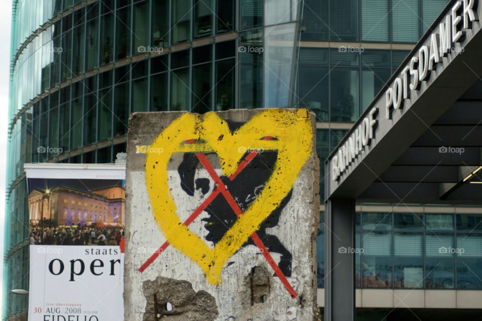 Potsdammer Platz, piece of the Berlin Wall